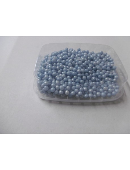 Cukrové perly svetlo-modré perleťové (50 g)